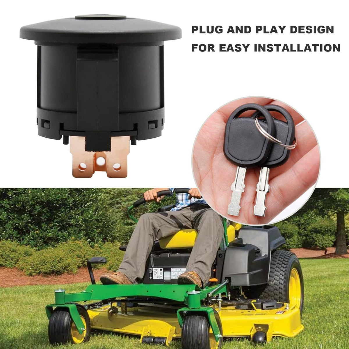 Solidspare Ignition Switch 925-04228 For Cub Cadet Zero Turn Mower RZT42 RZT54 RZT50 W/ Key