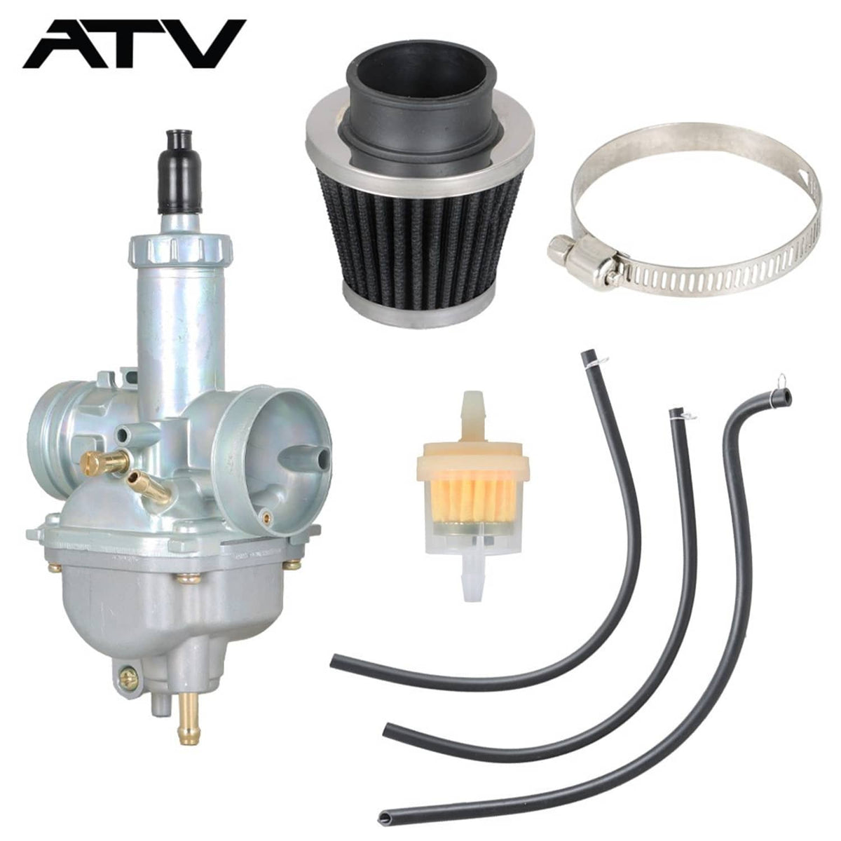 Solidspare Carburetor & Air Filter For Kawasaki Bayou 250 KLF250A Bayou 220 KLF220A 88-02