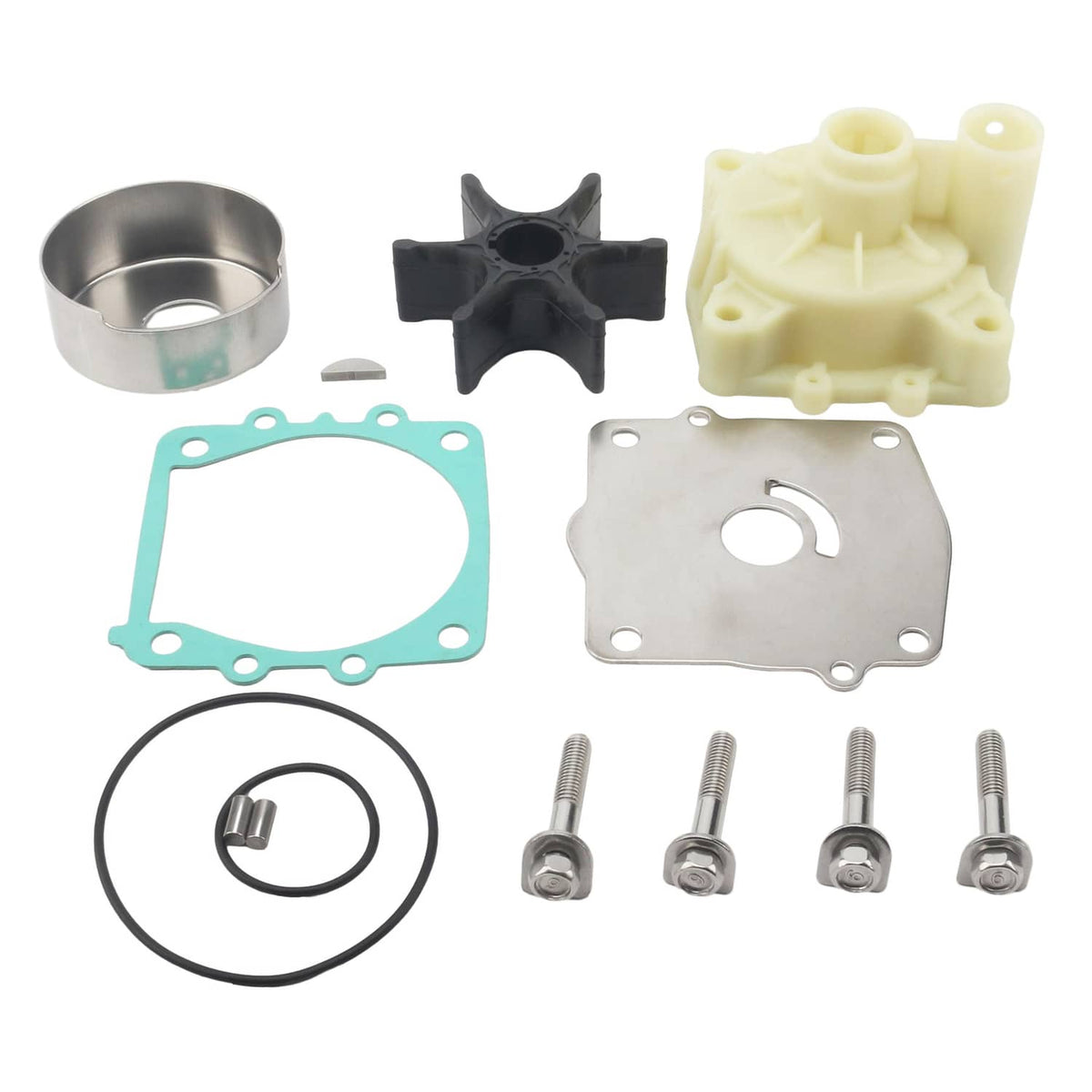 Solid Spare Yamaha Outboard Water Pump Impeller Kit Repl 6N6-W0078-00, 01 & 02 with housing