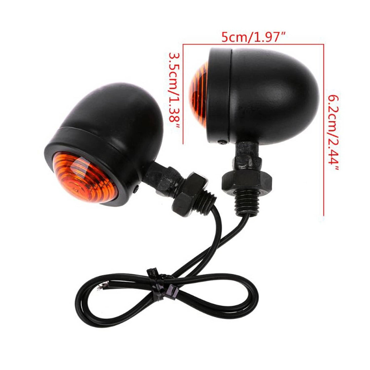 Solidspare 2X Motorcycle Bullet Brake Running Turn Signal Tail Light For Yamaha Cafe Racer