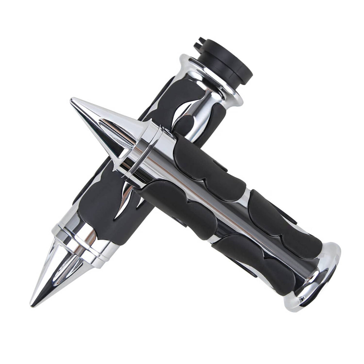 Solidspare 1" Chrome Handle Bar Hand Grips for Harley Touring Road King Street Glide 883 XL