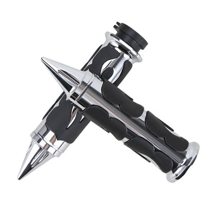 Solidspare 1" Chrome Handle Bar Hand Grips for Harley Touring Road King Street Glide 883 XL