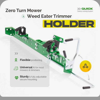 Solidspare Roll Bar Trimmer Rack Holder For Quick Clamp Locking Zero Turn 1" 2" Lawn Mower