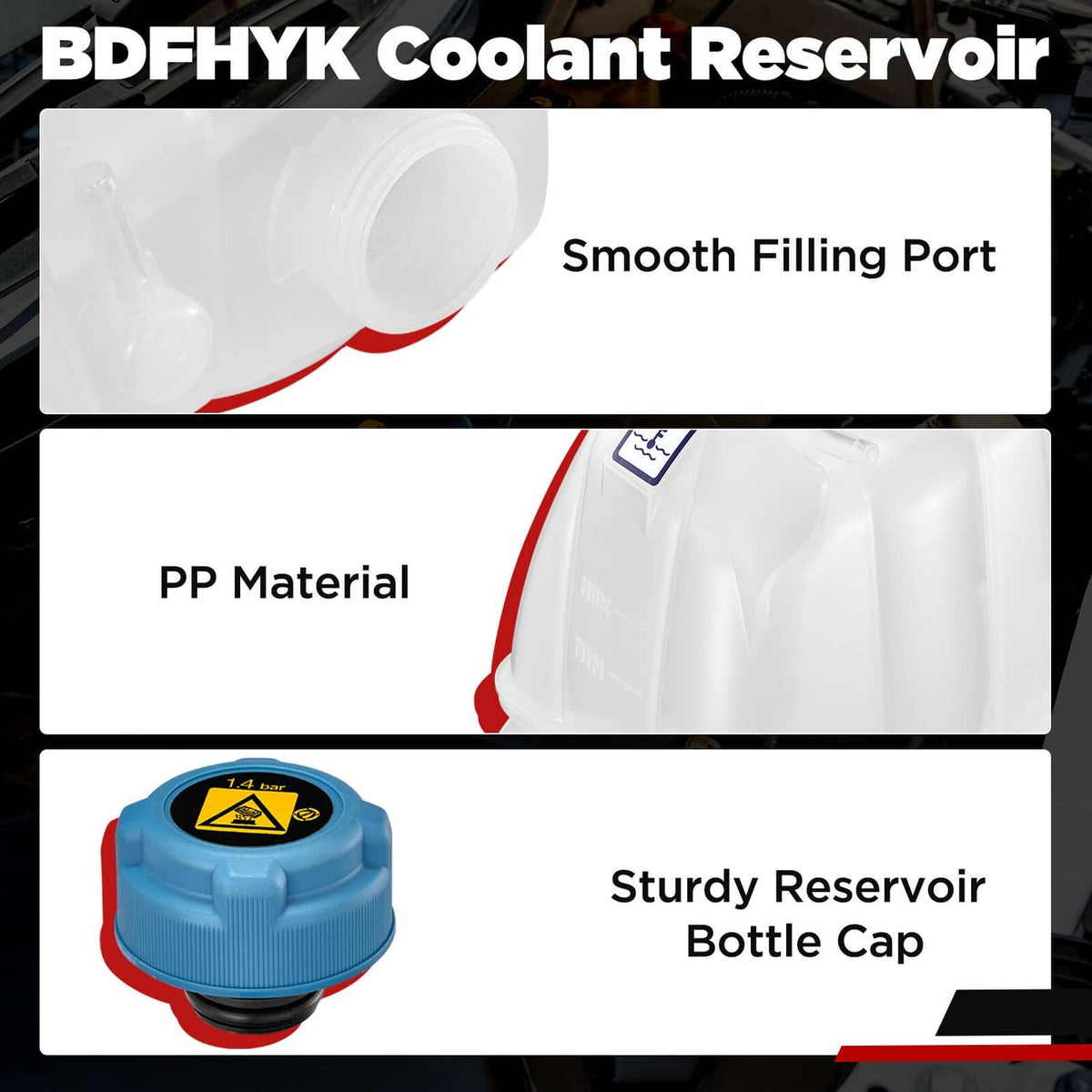 Solidspare New Coolant Reservoir For 2014-2021 Dodg Ram ProMaster 1500 2500 3500 52014880AA