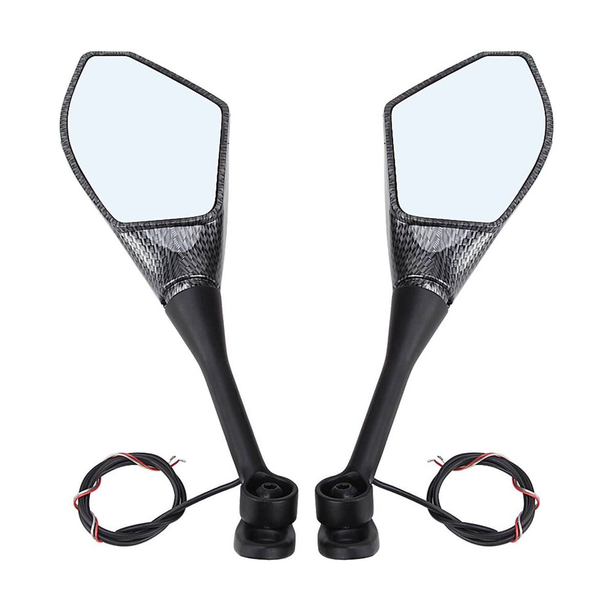 Solidspare LED Turn Signal Integrated Rear View Mirrors For Suzuki Katana GSXR 600 750 1000