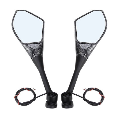 Solidspare LED Turn Signal Integrated Rear View Mirrors For Suzuki Katana GSXR 600 750 1000