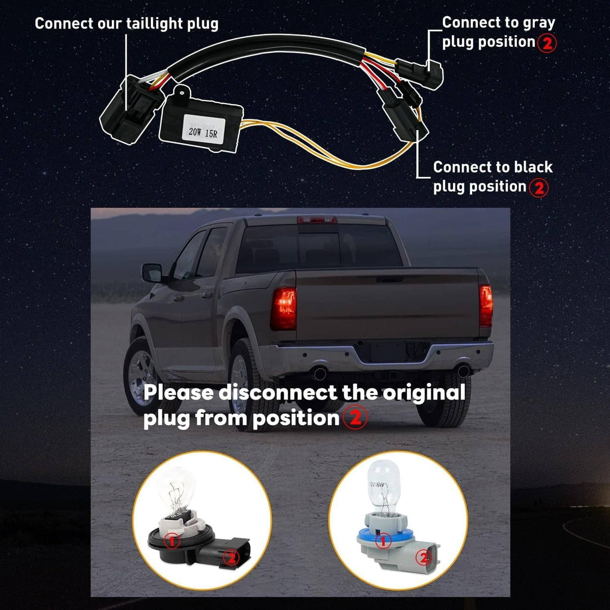 Solidspare 2Pcs LED Tail Light For 2009-2018 Dodge Ram 1500 2500 3500 Rear Light Smoke Len