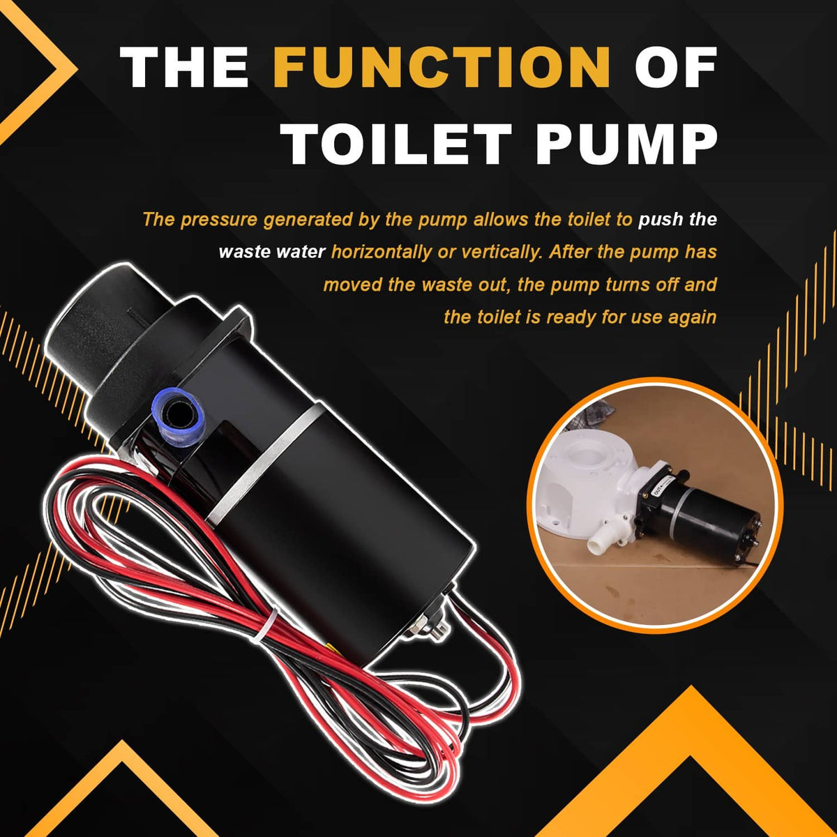 Solidspare Replace for 37041-0010 Marine Electric Toilet Macerator Sub Assembly Kit 12-Volt