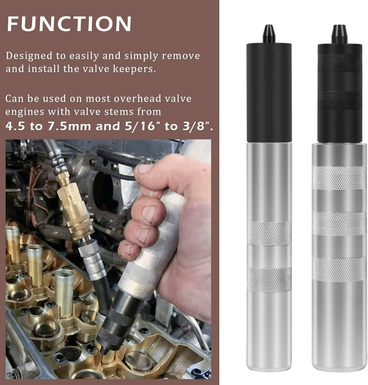 Solid Spare 36050 Valve Keeper Remover + 19700 Valve Holder + HW0107 Valve Stem Seal Pliers