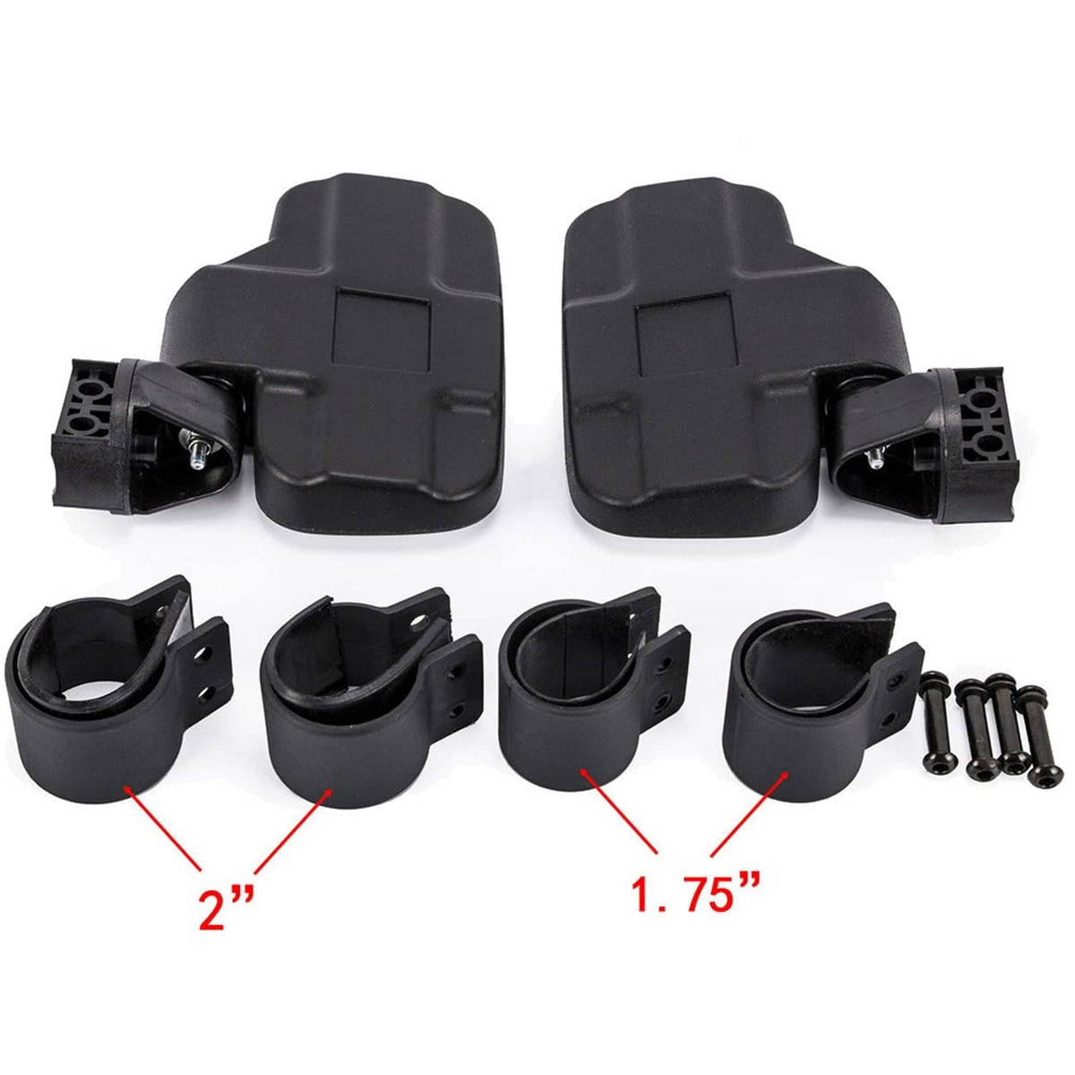 Solidspare Adjustable 1.75''-2" UTV Side Mirrors Foldable for Polaris RZR S 800 900 XP 1000