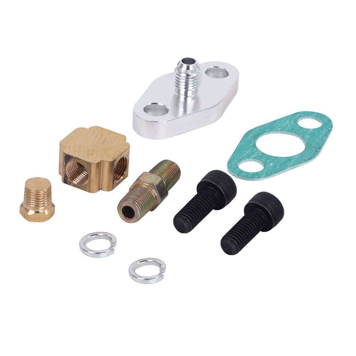 Solidspare 41" Turbo Oil Feed Line Kits For T3 T4 T60 T61 T70 1/8 PNT 90 Degree AN4