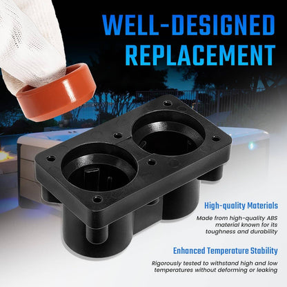 Solidspare 78077 Hot Tub Heater End Cap Kit with Rubber Gaskets, Aluminum Strips & Screws