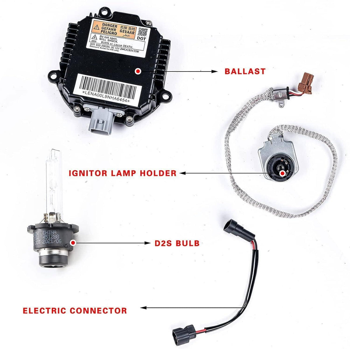 Solidspare 2Pcs For 07-15 Infiniti G35 G37 Q40 Q50 Xenon Ballast Igniter HID D2S Bulb Kits