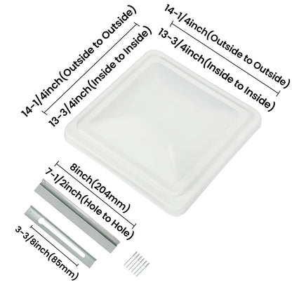 Solidspare (3) pcs White 14" X14" RV Roof Vent Cover Trailer For fresh air construction
