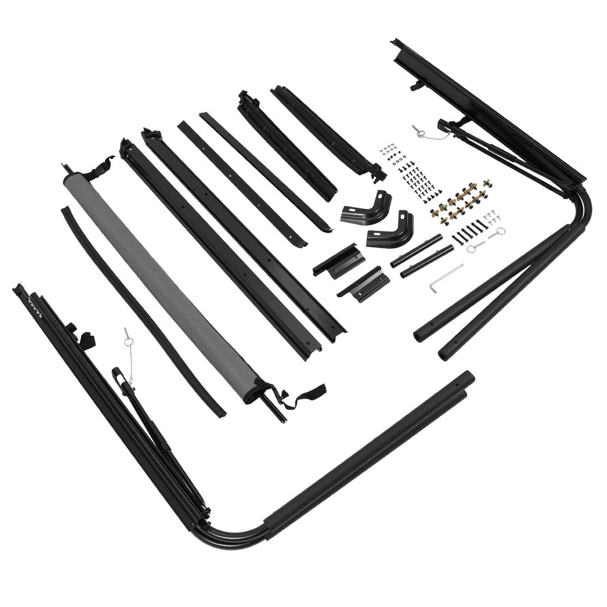 Solid Spare For 1987-1995 Jeep Wrangler YJ Complete Soft Top Support Frame Bow Kit