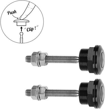 Solidspare 4Pcs Push Button Quick Release Hood Bonnet Pins Lock Clip Car Bumper Latch Kits