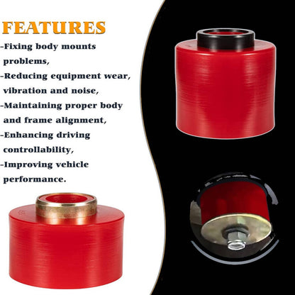 Solidspare New Body Cab Mount Bushing Kit 4.4123R for 80-98 Ford F150 F250 F350 Suspension