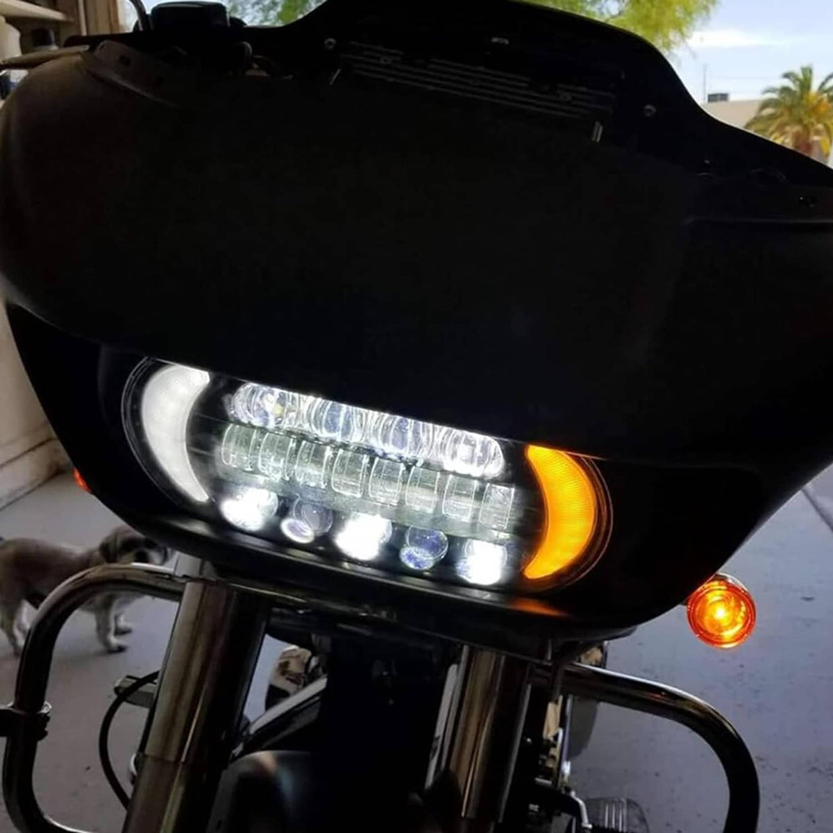 Solidspare Plug&Play For Harley Road Glide 2015-2024 LED Headlight DRL with High/Low Beam