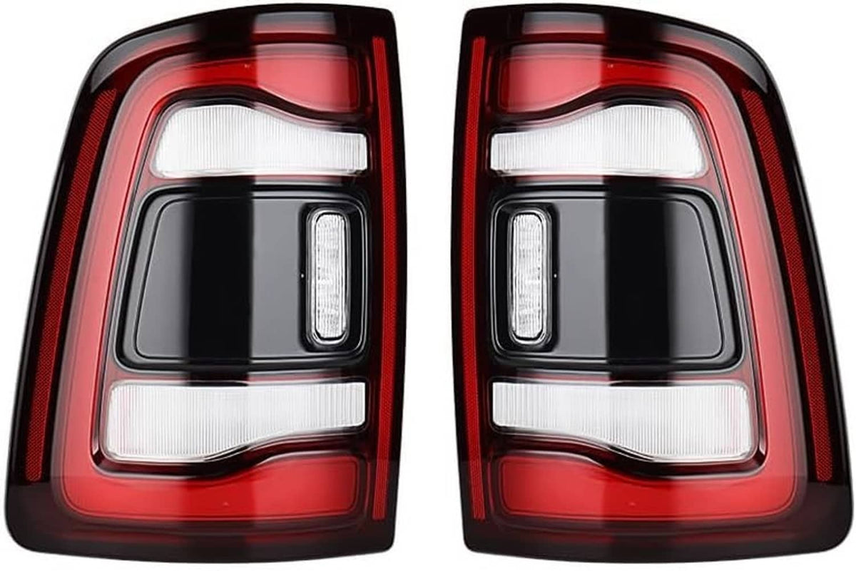 Solidspare 2x Black Bezel LED Tail Lights w/Blind Spot For 2019-2024 Dodge RAM 2500 3500