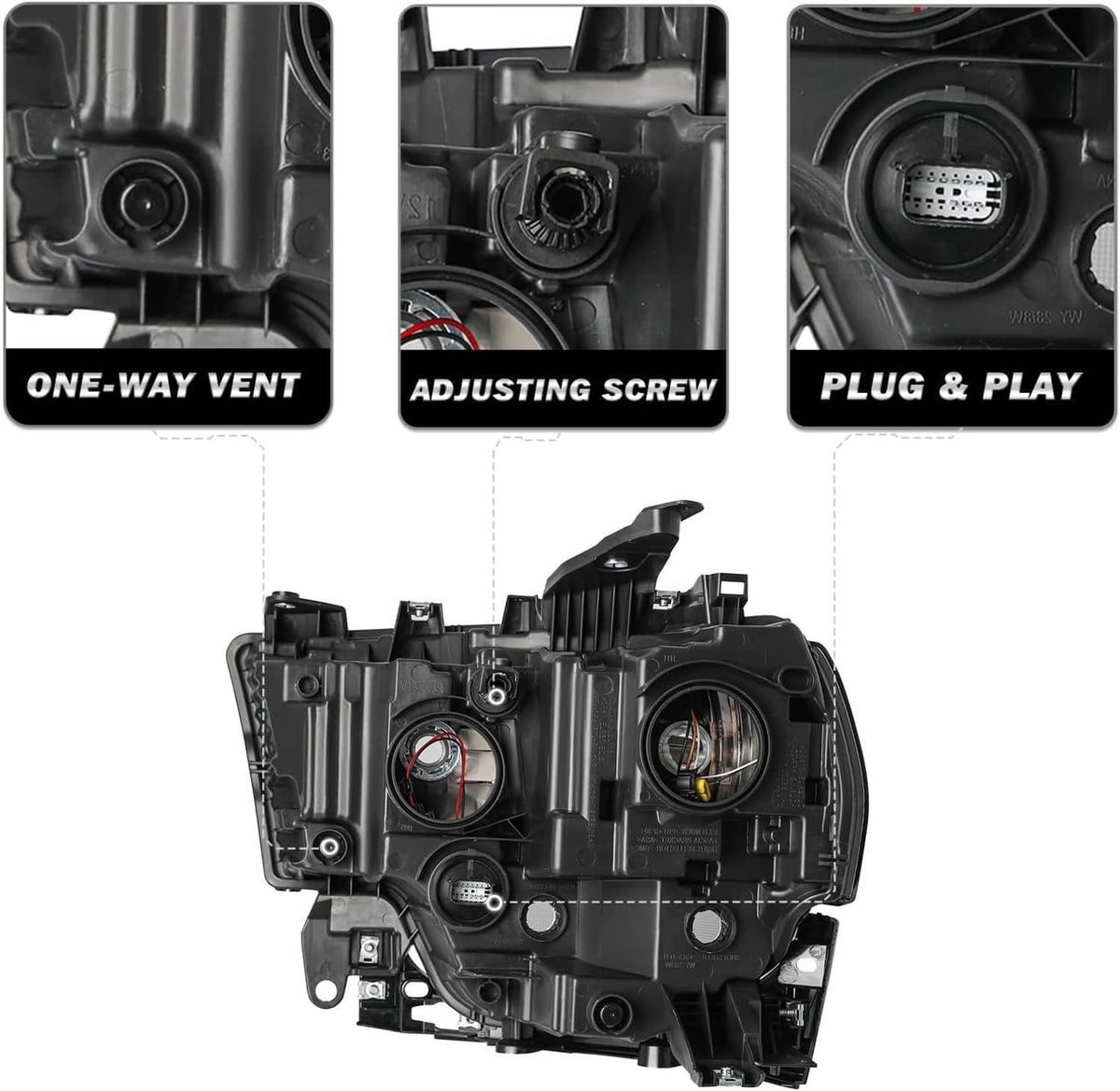 Solidspare For 2019-2024 Ram 2500 3500 Halogen Chrome Headlight Assy Right Passenger Side