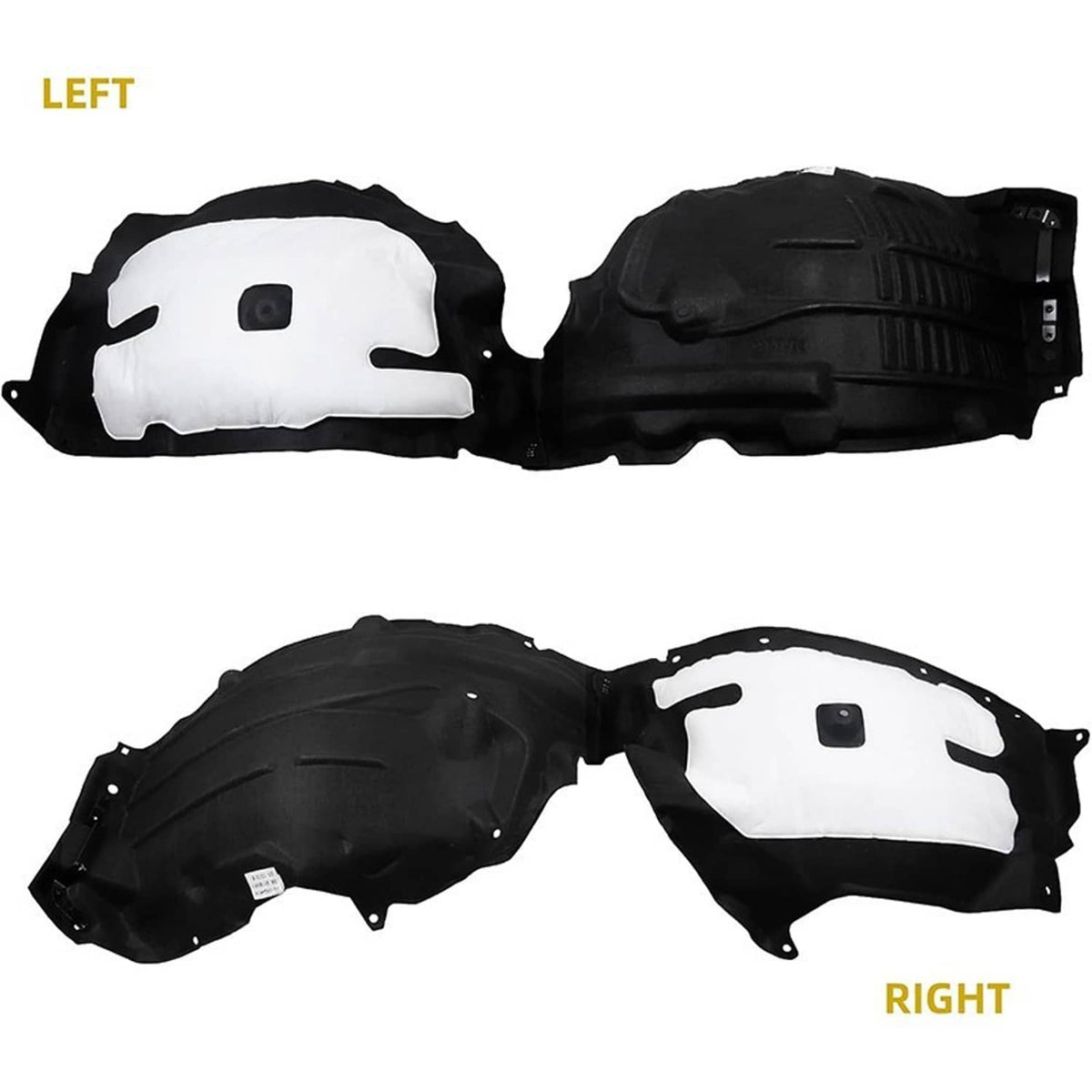 Solidspare 2Pcs Front Driver & Passenger Side Fender Liners For 2020-2024 Toyota Highlander