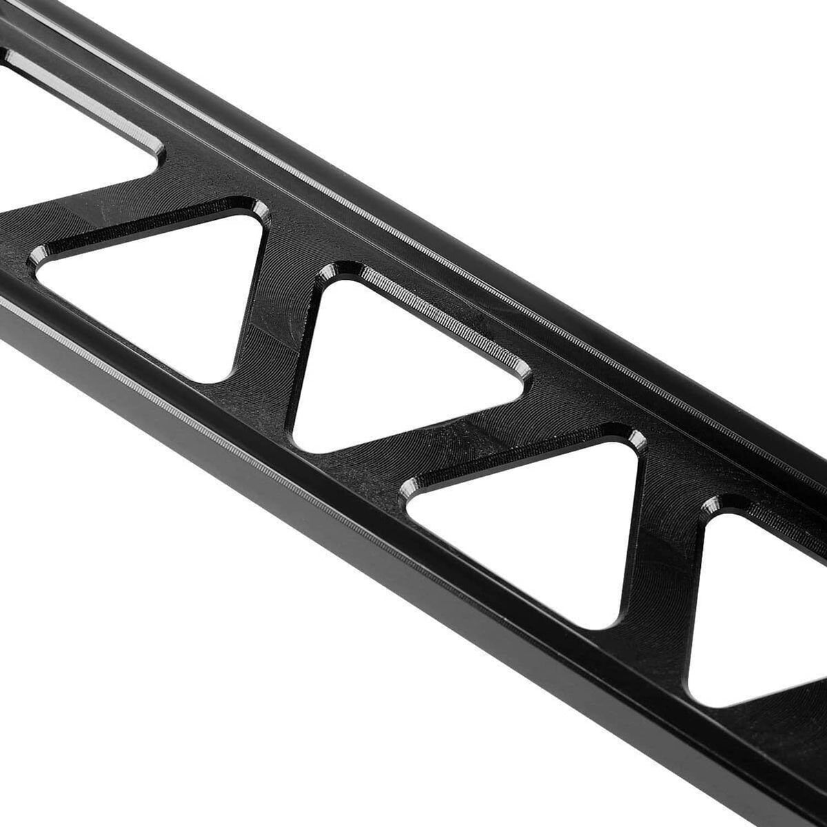 Solidspare Aluminum Black Car Battery Hold Tie Down Bracket Mount Kit + 10'' J-Hooks Bolts