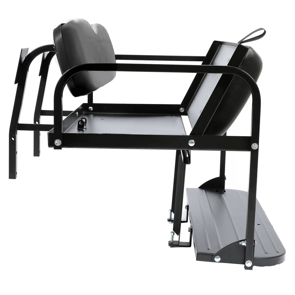 Solidspare Golf Cart Flip Folding Rear Back Seat Kit Black For EZGO Marathon Pre-1994