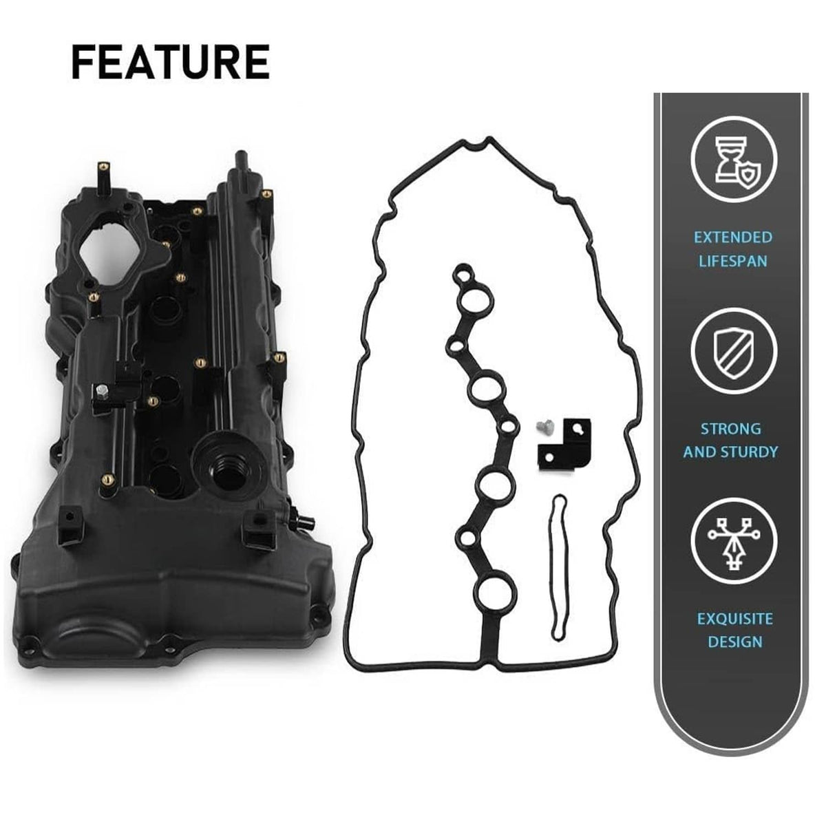Solidspare Engine Valve Cover for Hyundai 2013-16 Santa Fe Sport Kia 11-16 Optima 2.0L/2.4L