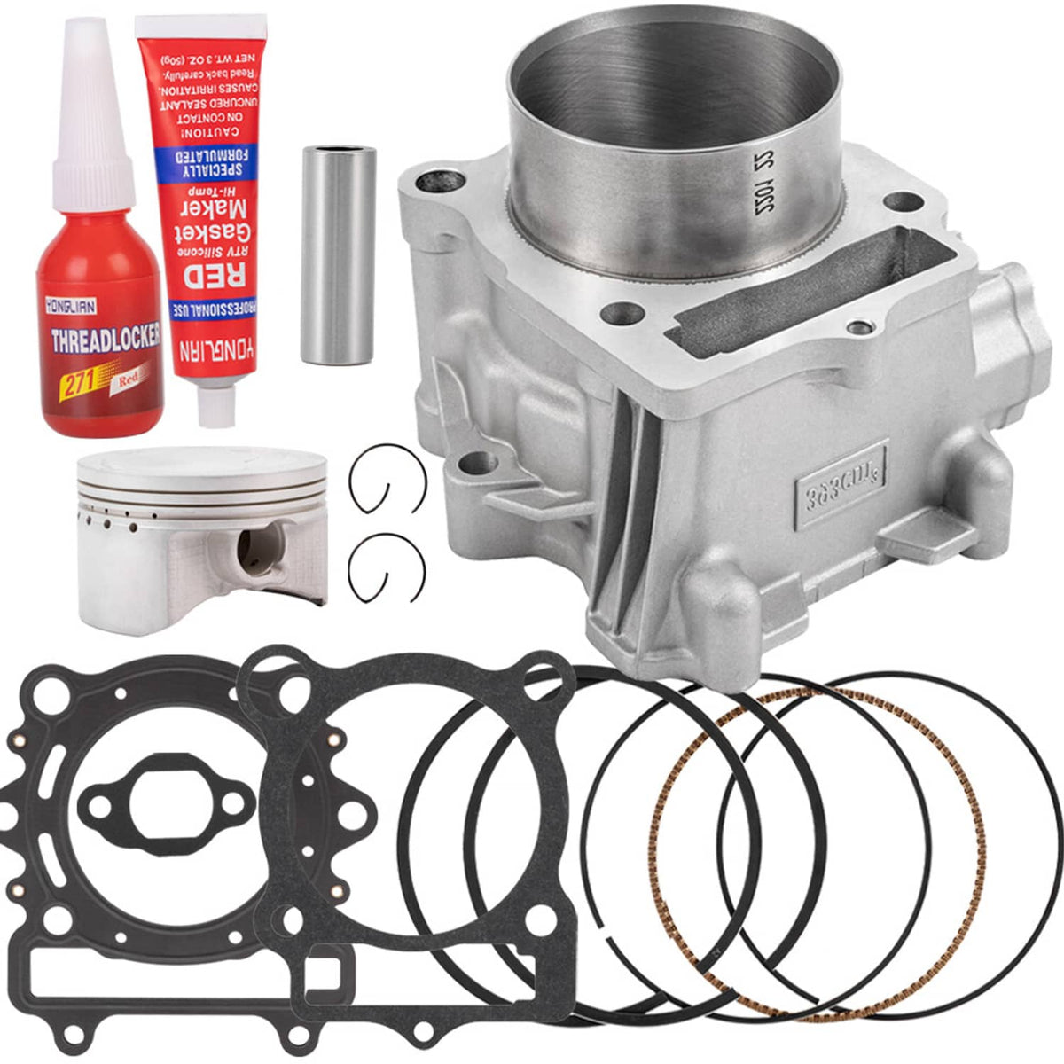 Solidspare Cylinder Piston Gasket Top End Kit For HiSUN UTV ATV MSU400 YS400 84.34mm Bore