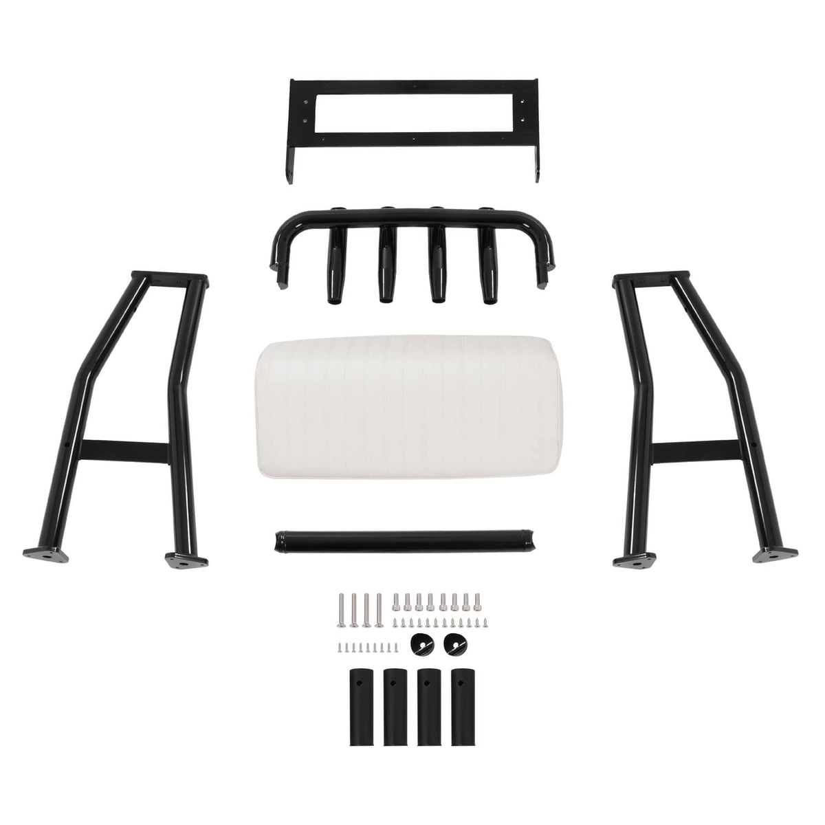 Solidspare 29" Leaning Post Seat W/ 4 Rod Holders Aluminium Boat Seat For Centre Console