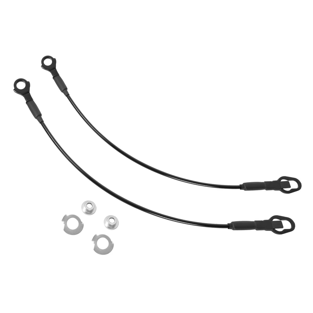 Solid Spare For Ford F-150 F250 F350 1983-1986 Truck Rear Tailgate Cables Straps Set LH+RH