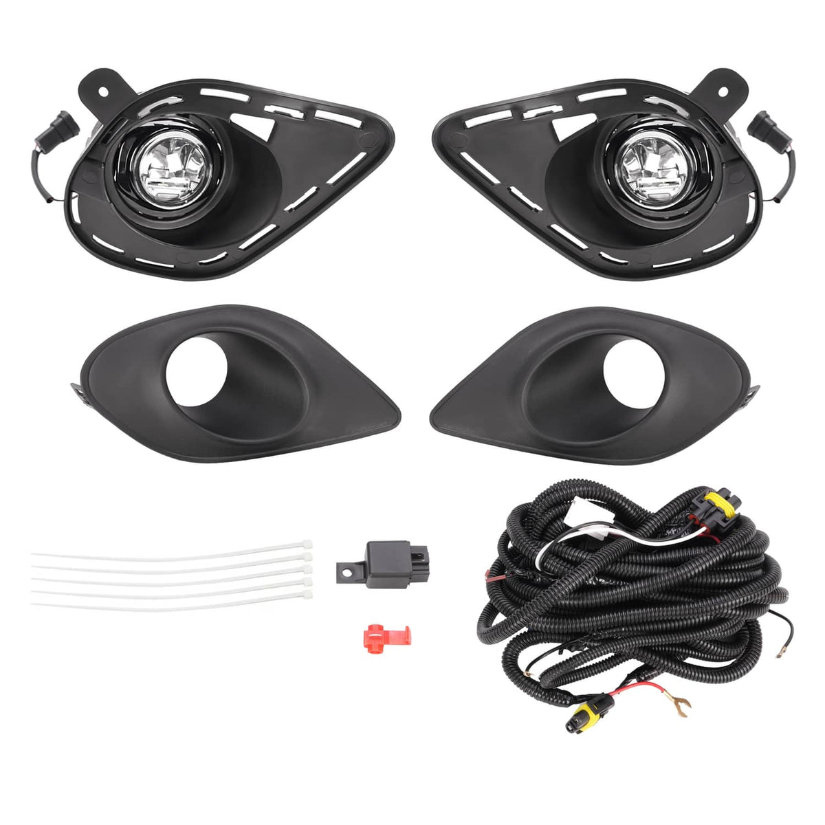 Solid Spare For 2015-2023 Dodge Charger SRT LED Fog Lights Driving Lamp w/Bracket Wiring Set