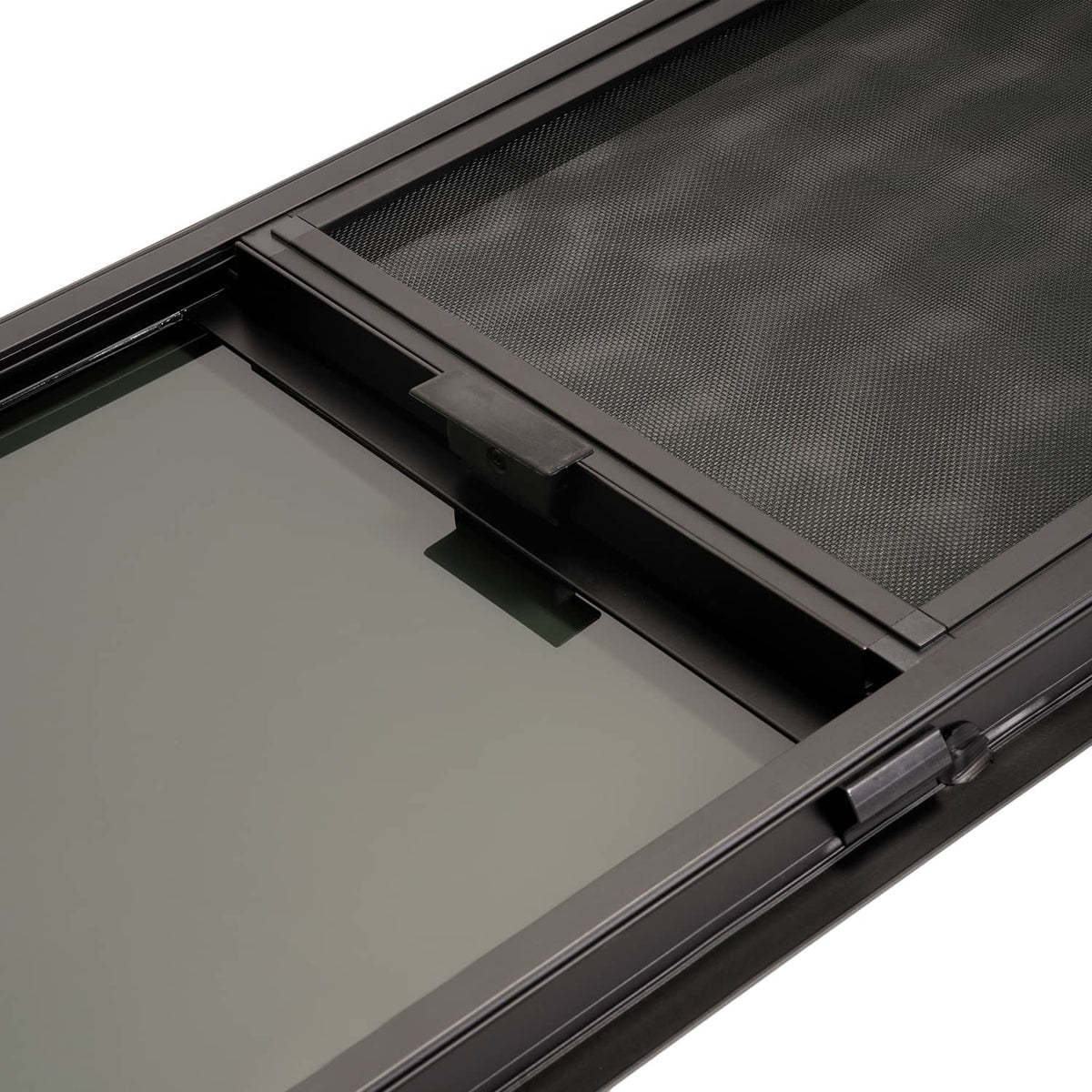 Solidspare For Camper Cargo Trailer 48" x 15" Horizontal Window Sliding RV Window w/Trim