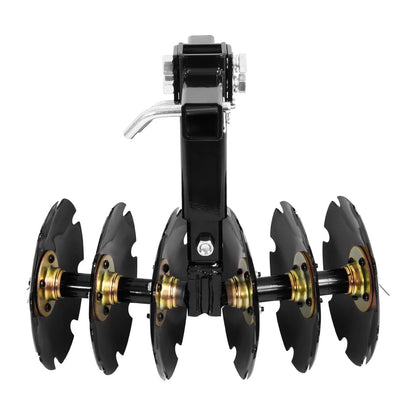 Solidspare 20" Notched Disc Harrow Plow Attachment for ATV UTV W/ 6 X Concave 2" Receiver