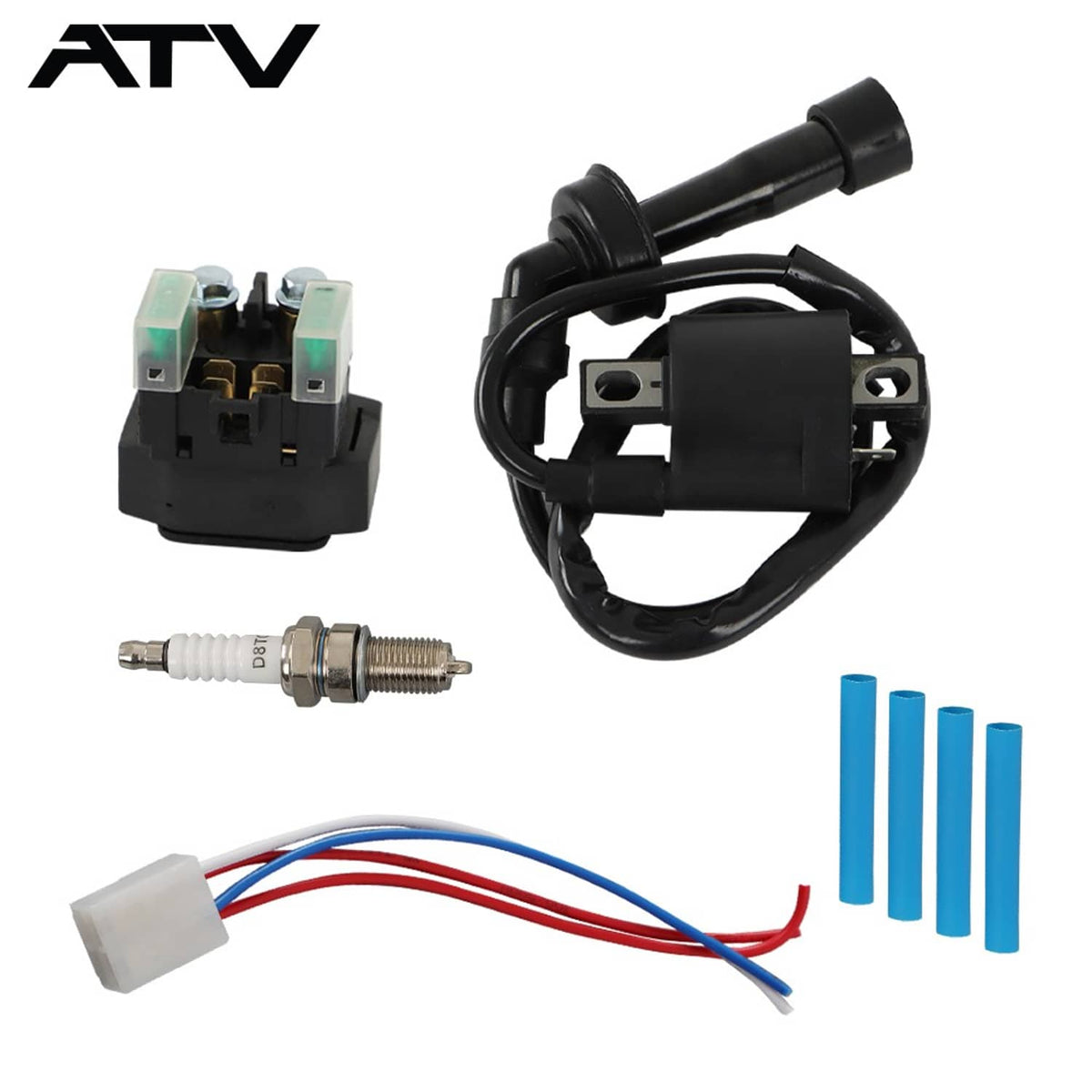 Solidspare Ignition Coil Starter Relay Solenoid For YAMAHA Grizzly 660 YFM660F 4x4 2001-08