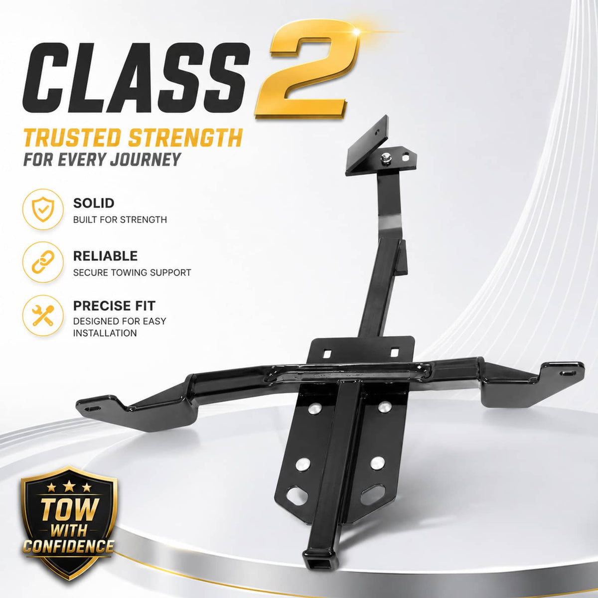Solid Spare Class 2 Trailer Hitch 1.25" Receiver For Buick LaCrosse Regal Cadillac XTS 10-19