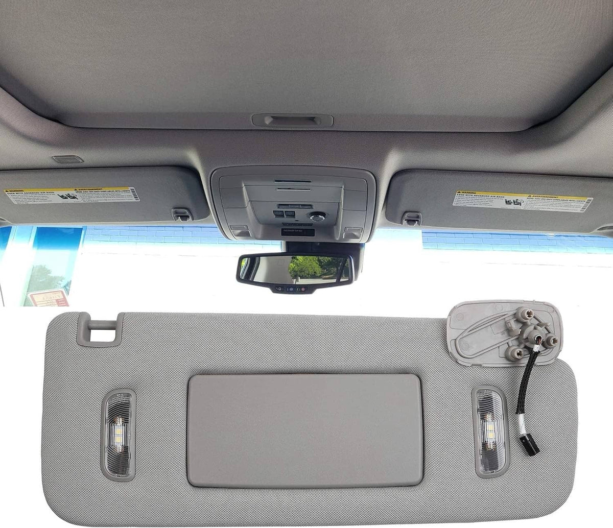 Solidspare Right Side Sunvisor 23459643 For 2015-2019 Chevrolet Silverado 1500 2500 3500