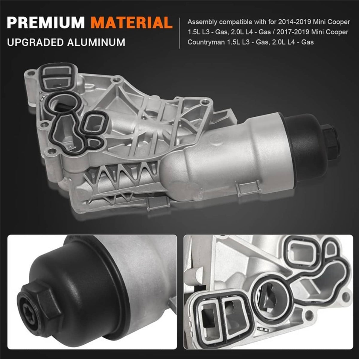 Solidspare Oil Cooler Filter Housing Assembly For 2014-19 Mini Cooper BMW X1 X2 11428585235