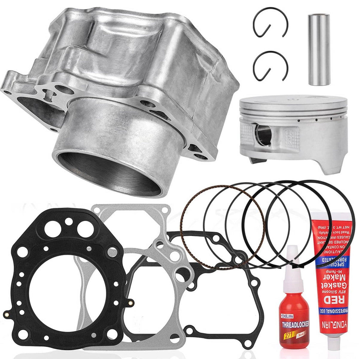 Solidspare New Top End Rebuild Kit With Cylinder 12100-HP7-A00 For Honda TRX420 Rancher