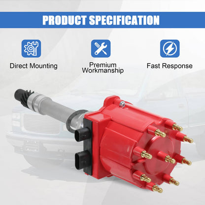 Solidspare Ignition Distributor For Chevy GMC C/K Pickup Truck Van Camaro 7.4L 5.7L 5.0L