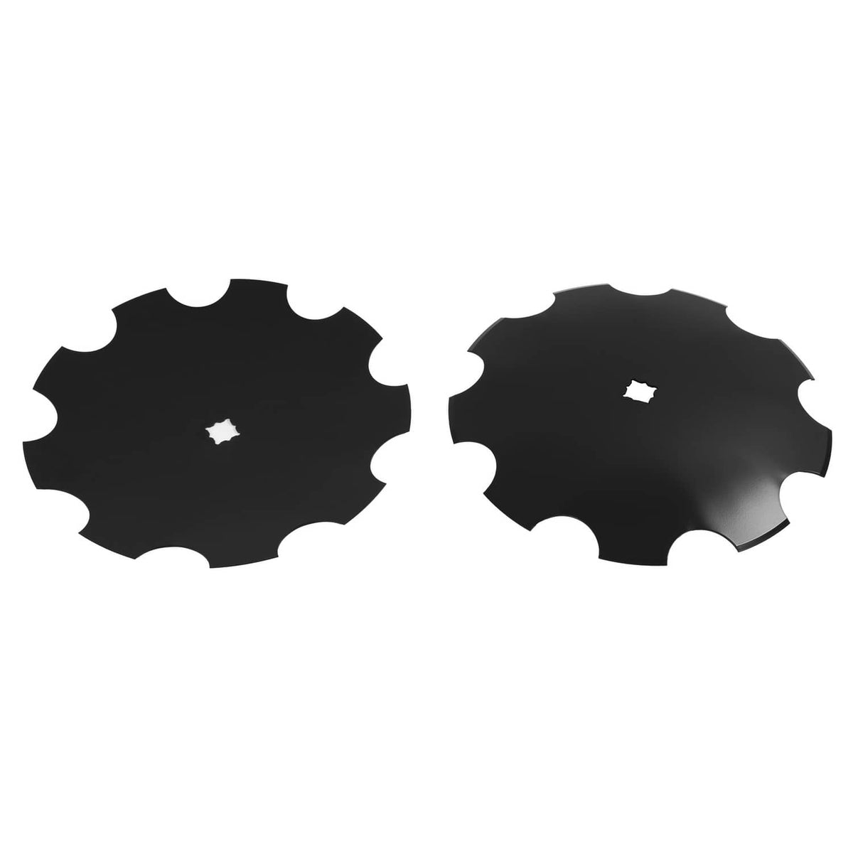 Solidspare 2X 18" Disc Harrow 3.5MM Notched  Heavy-Duty Steel For 1" / 1-1/8" Square Axle