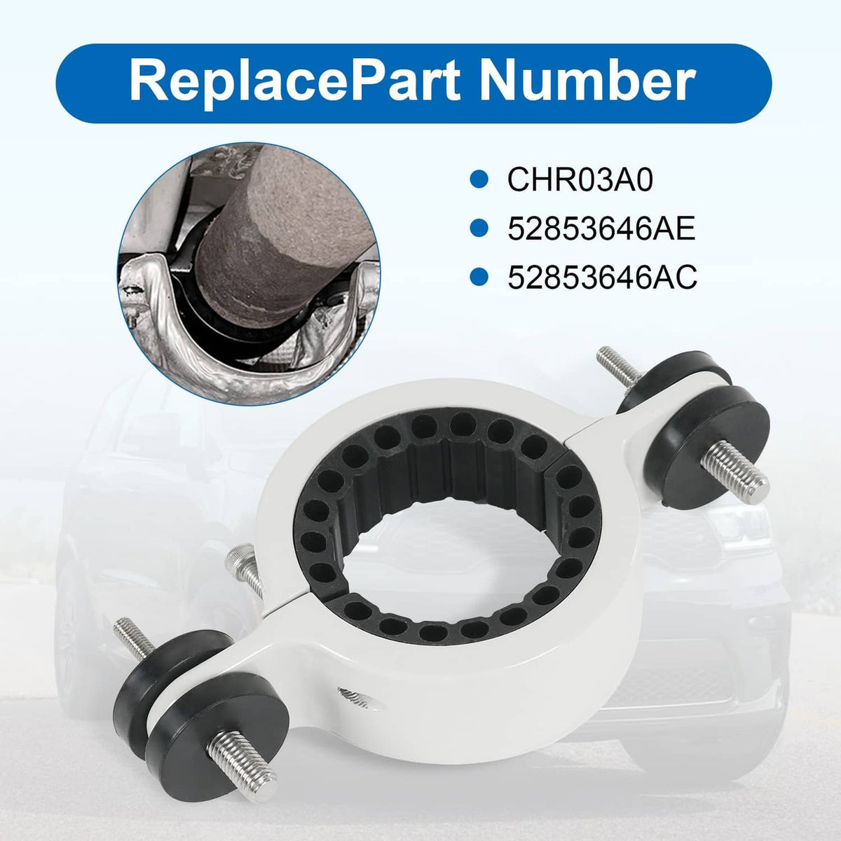 Solidspare Upgrade Driveshaft Center Support Bearing Carrier Fits 2011+ Jeep WK2 Grand