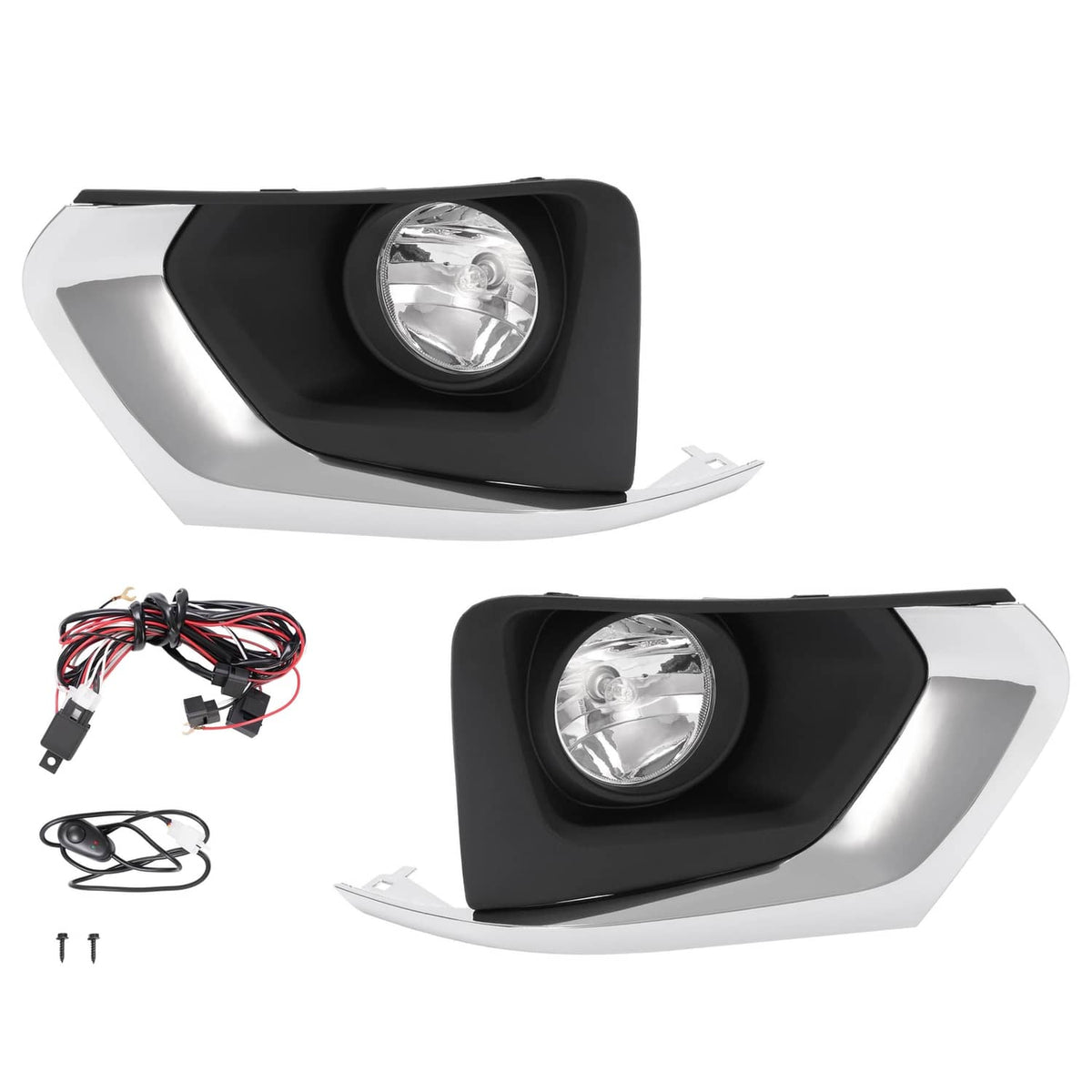Solid Spare Fog Lights +Bezel+Harness +Switch+Relay For Chevrolet Traverse 2018 19 2020 2021