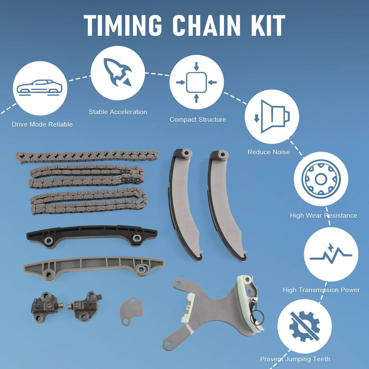 Solidspare Timing Chain Kit  For 2002-2011 Jeep Liberty Dodge Ram Durango Dakota 3.7L SOHC