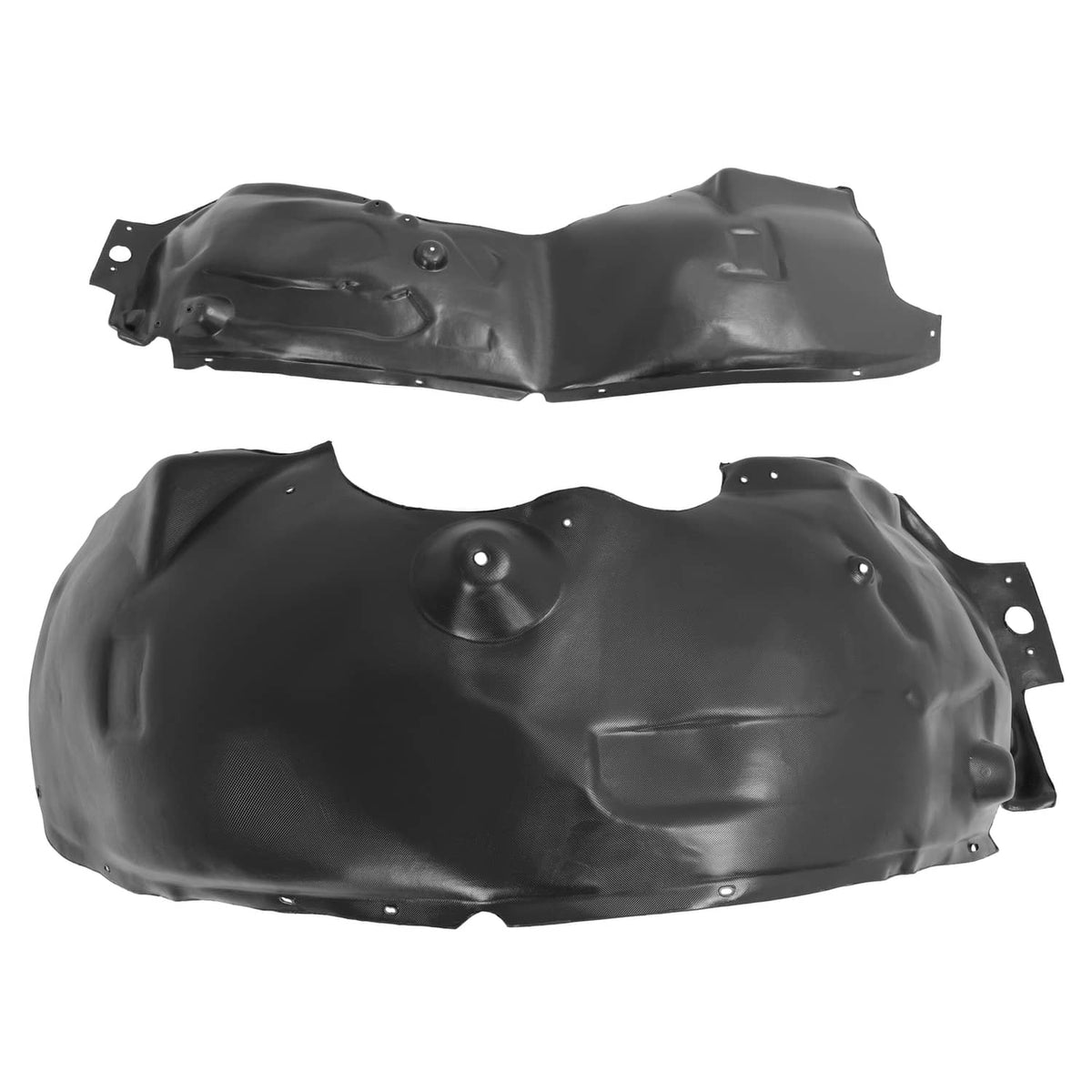 Solid Spare Front Inner Fender Liner Set PE Black For Ford F-250/F-350 Super Duty 2011-2016