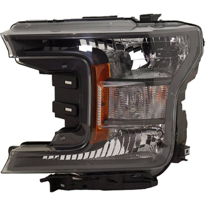 Solidspare Headlights For 2018-2020 Ford F150 Halogen Headlamps Black Clear  Right+Left
