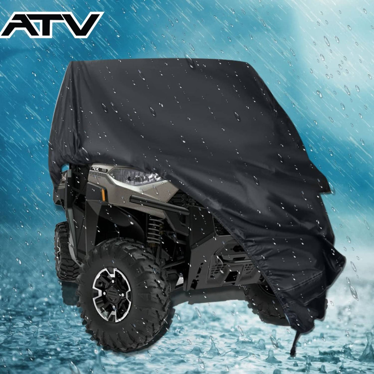 Solidspare XXXL 190T Waterproof ATV Cover Quad Bike For Polaris Can-Am For Honda For Yamaha