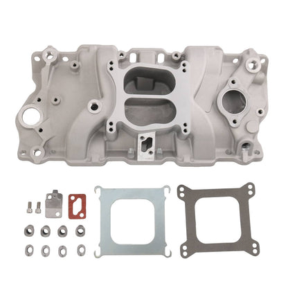 Solidspare 262-400 Dual Plane Front Intake Manifold For Small Block Chevy SBC 1955-1986 NEW