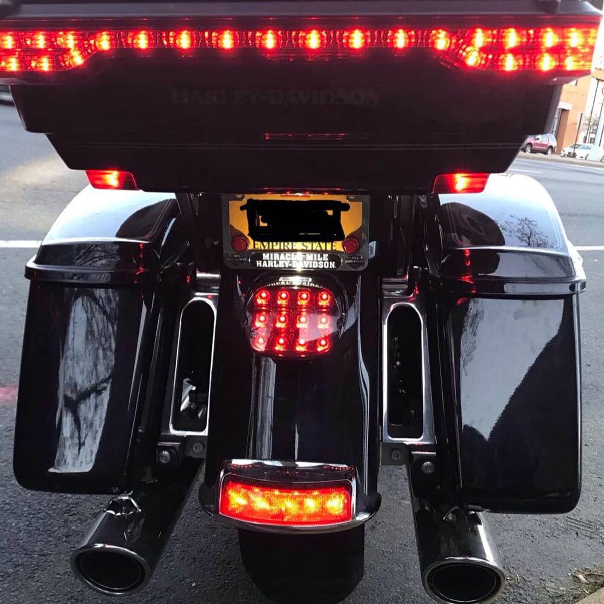 Solidspare Led Rear Tail Light Brake Smoke for Harley Touring Glide Dyna Softail Sportster