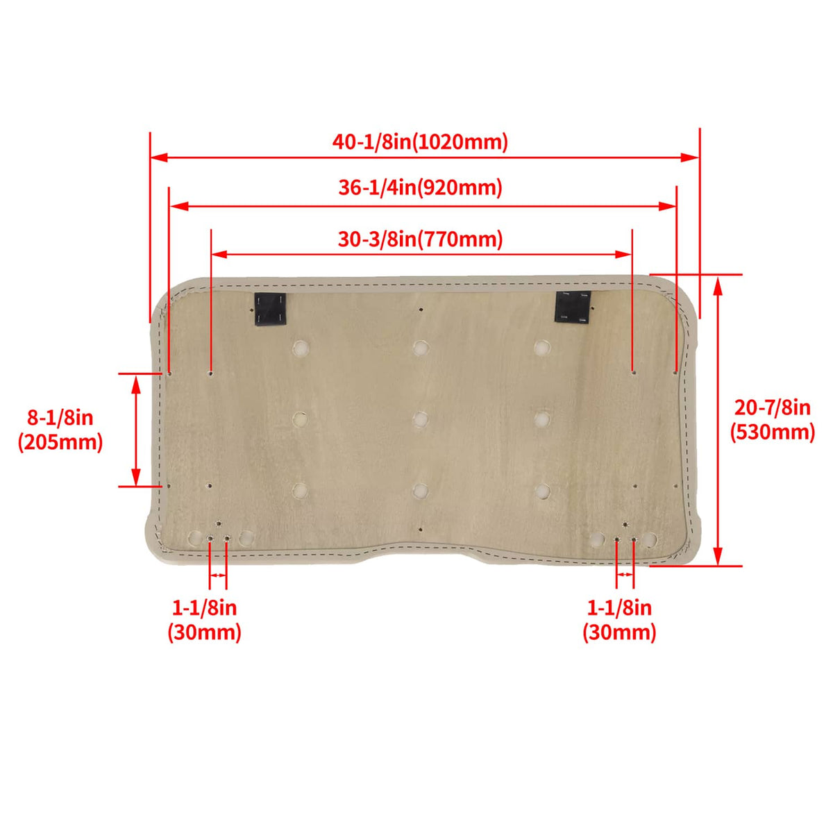 Solidspare Front Seat Bottom Cushion Assembly Set Golf Cart For EZGO RXV 2008-UP Models